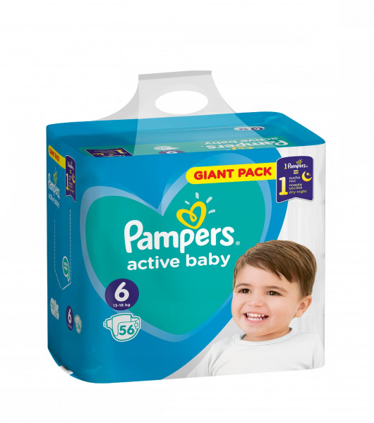 Подгузники Pampers Active Baby №6 (13-18кг) 56шт.