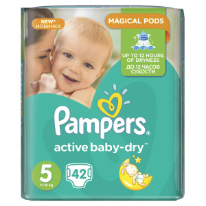 Подгузники Pampers Active Baby-Dry №5 (11-18кг) 42шт.