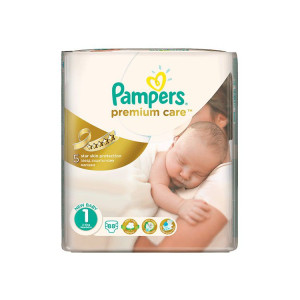 Подгузники Pampers Premium Care New Born №1 (2-5кг), для новорожденных, 88 шт.