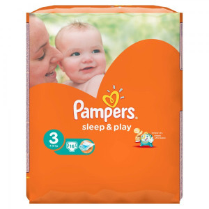 Подгузники Pampers Sleep & Play №3 (4-9 кг), 16 шт.