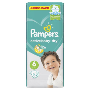 Подгузники Pampers Active Baby-Dry №6 (13-18кг) 52шт.