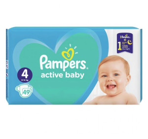 Подгузники Pampers Active Baby №4 (9-14кг), 49шт.