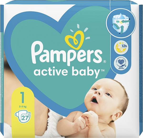 Подгузники Pampers Active Baby №1 (2-5кг) 27шт