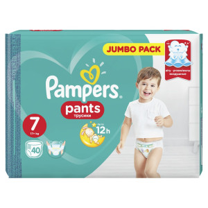 Трусики Pampers Active & Pants №7 (17кг+), 40шт.