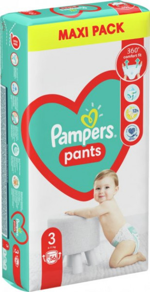 Трусики Pampers Active & Pants №3 (6-11кг), 56шт.