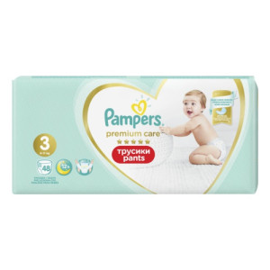 Трусики Pampers Premium Care Pants №3 (6-11кг), 48шт.