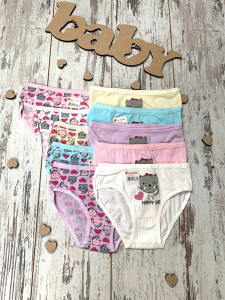 Трусики для девочек Donella Котики №3302, хлопок, 2-12 лет