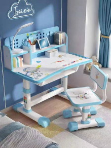 Парта со стульчиком JCH901, регулируемая, с полкой