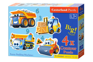 Пазлы детские Castorland Big 4в1, в ассортименте, 3/4/6/9 деталей