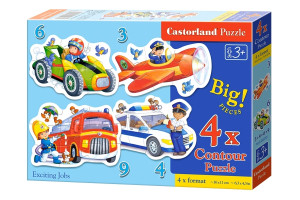 Пазлы детские Castorland Big 4в1, в ассортименте, 3/4/6/9 деталей
