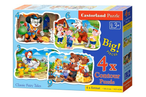 Пазлы детские Castorland Big 4в1, в ассортименте, 3/4/6/9 деталей