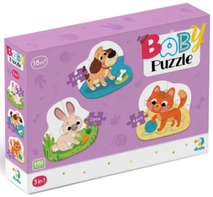 Пазлы Baby Puzzle 300392-300395, 3 в 1, крупные детали