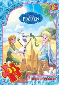 Пазлы G-Toys Микс картинок, 35 элементов, с плакатом