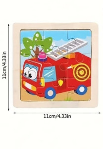 Пазлы-вкладыш деревянные в ассортименте, 9 элементов