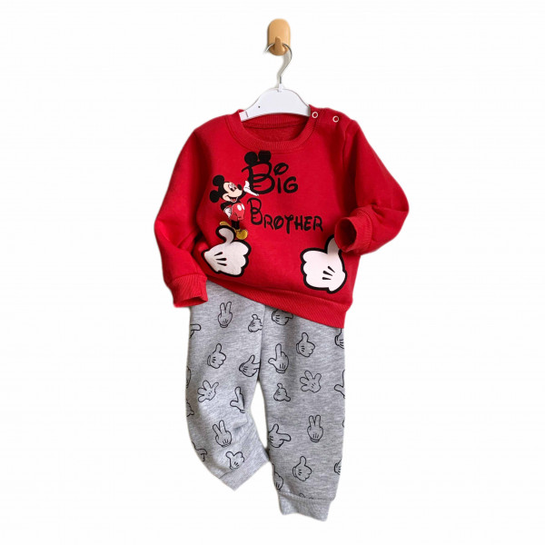 Комплект одежды для мальчика Pepelino Big Brother, штанишки и свитшот, с начесом, 3-24м