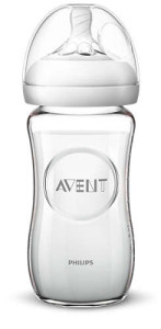 Бутылочка Phillips AVENT Natural, антиколиковая, стеклянная, 1m+, 240мл