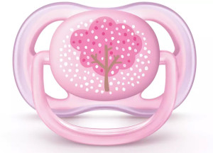 Пустышка Philips AVENT Ultra Air, силиконовая, ортодонтическая, для девочек, 0m+, 2шт.