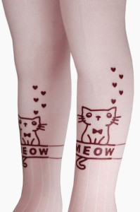 Колготы хлопковые Pier Lone Meow Котик, для девочек, 3-4 года