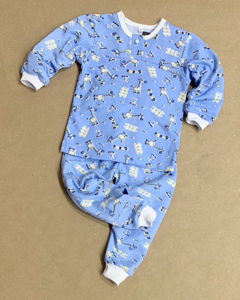 Пижама детская, 100% хлопок, байка, 1-8лет