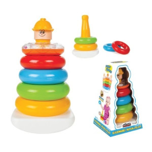 Пирамидка Pilsan 03267 Забавные кольца, 2в1, со звуком