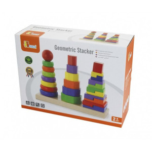 Пирамидка Viga 50567 Геометрические фигуры, деревянная