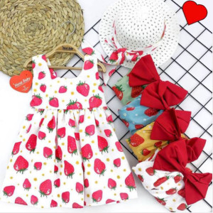 Платье летнее для девочки Murat Baby 7705, с панамкой, батист, 6-24м