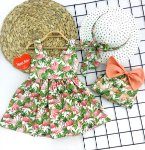 Платье летнее для девочки Murat Baby 7705, с панамкой, батист, 6-24м