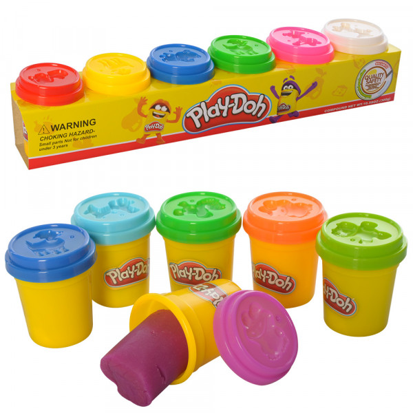 Пластилин Play-Doh MK 1116, в баночках, ароматизированный, 6 цветов
