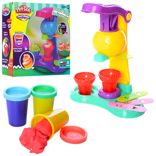Пластилин Play-Doh MK 1529 Мороженное, в баночках, 3 цвета