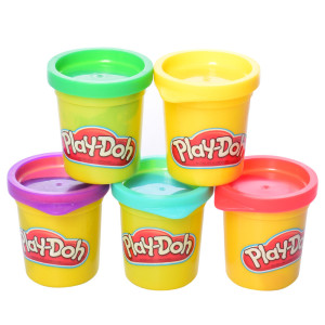 Пластилин Play-Doh MK 2851 Формочки, в баночках, ароматизированный, 5 цветов