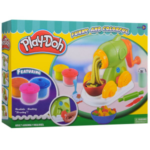Пластилин Play-Doh MK 2847 Лапша, в баночках, 8 цветов