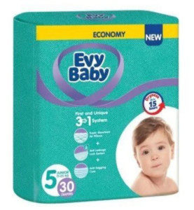 Подгузники Evy Baby Junior №5 (11-25 кг) 30шт.