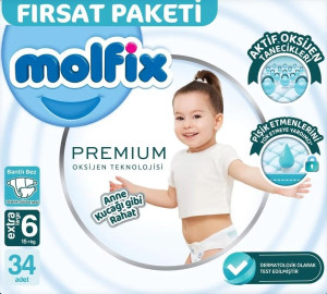 Подгузники Molfix Premium Extra Large №6 (15+кг) 34шт.