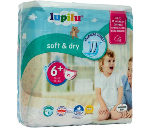 Подгузники Lupilu Soft&Dry №6+ (16+кг), 26 шт.