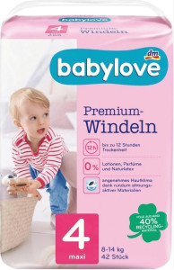 Подгузники DM BabyLove Premium Windeln №4 (8-14 кг) 42шт.