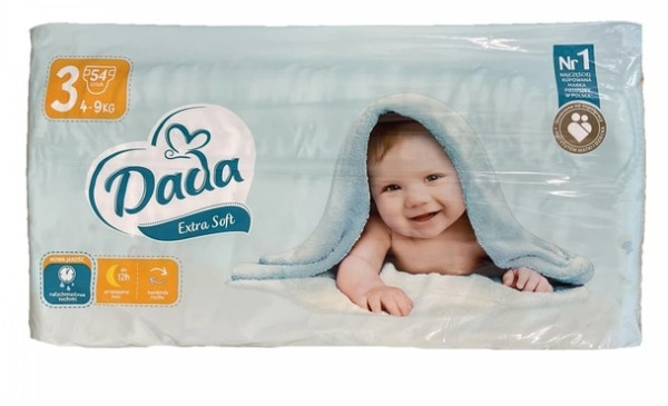 Подгузники Dada Extra Soft midi №3 (4-9 кг) 54шт