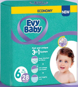 Подгузники Evy Baby Junior Extra Large №6 (16+ кг) 28 шт.