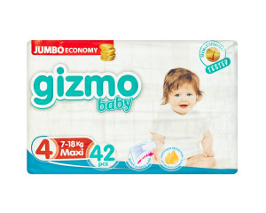 Подгузники Gizmo baby №4 (7-18кг) 42шт.