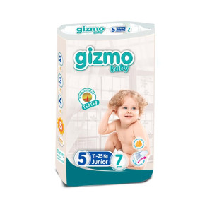 Подгузники Gizmo baby №5 (11-25кг) 7шт.