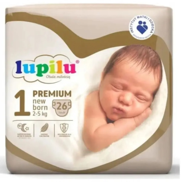 Подгузники Lupilu Premium Comfort Mini №1 (2-5 кг), 26шт.