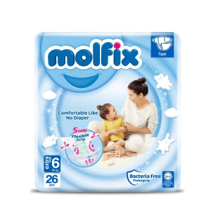 Подгузники Molfix Comfort Extra Large №6 (15+кг), 26шт.