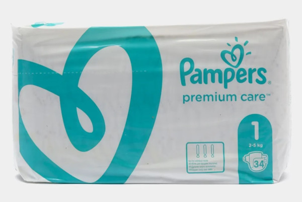 Подгузники Pampers Premium Care №1 (2-5кг) 34шт.