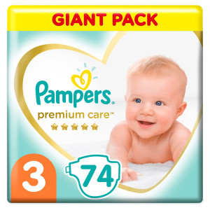 Подгузники Pampers Premium Care №3 (6-10кг) 74шт.