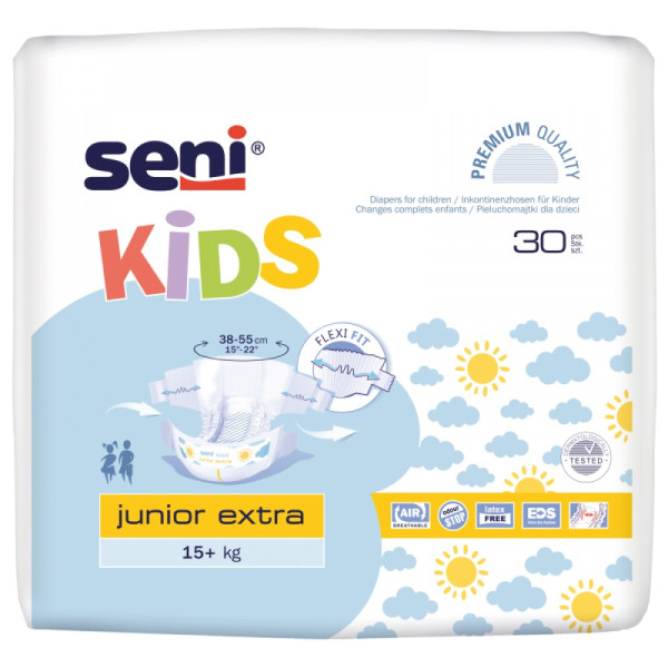 Подгузники Seni Kids Junior extra (16-30кг), детские, 30шт