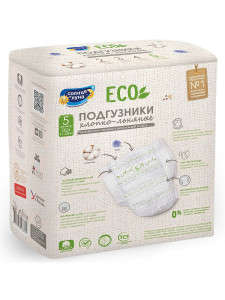 Подгузники Солнце и Луна Eco №5 (11-25кг), 12шт.