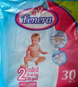Подгузники Tenera mini №2 (3-6кг) 30шт