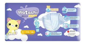 Подгузники Watashi №4 (7-14кг) 46шт.