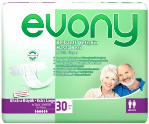Подгузники Evony Premium XL (120-170см), для взрослых, 30шт/1шт