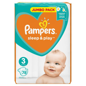 Подгузники Pampers Sleep & Play №3 (6-10кг) 78шт