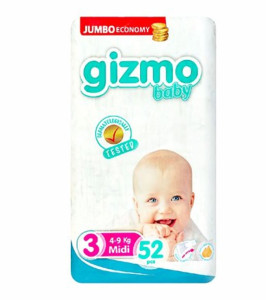 Подгузники Gizmo baby №3 (4-9кг), 52шт